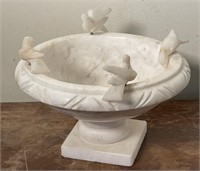 Vintage marble bird bowl
