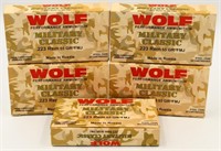 100 Rounds Of Wolf Military Classic .223 Rem Ammo