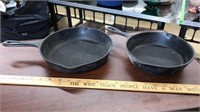 2 CAST IRON SKILLETS