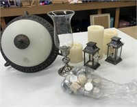 Candles & Light Fixture Lot