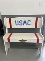 USMC Marines Wooden Bench