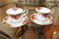2 Royal Albert "Old Country Roses" Cups/Saucers