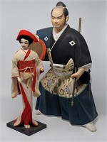 Japanese Samurai & Geisha Ningyo Dolls