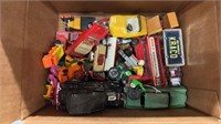 Box of assorted die cast cars