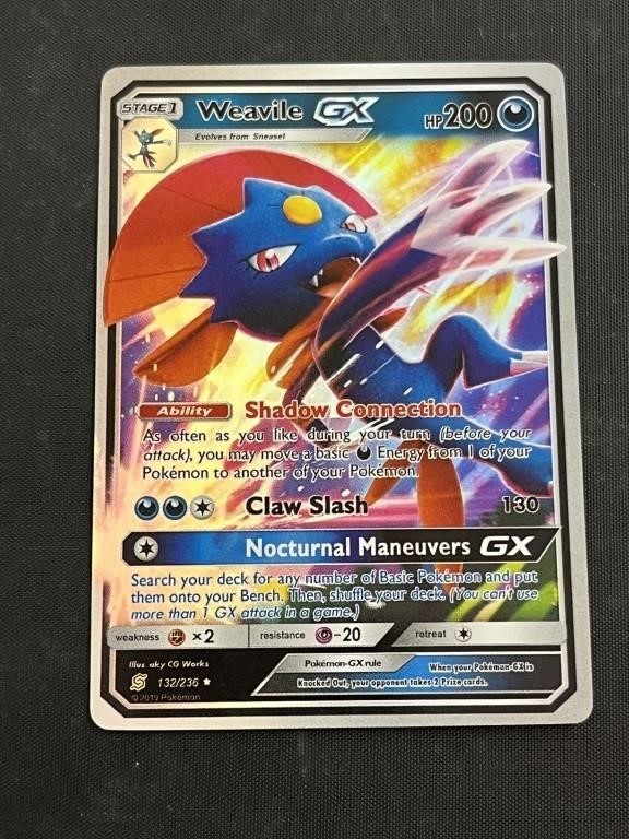 Weavile GX Hologram Pokémon Card