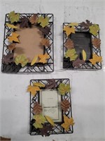 Three Autumn Leaf Picture Frames