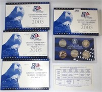 4 - 2005 US 50 state quarters Proof sets