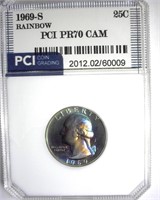 1969-S Quarter PCI PR70 CAM Rainbow