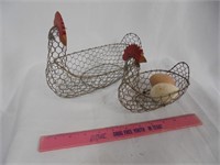 Chicken Wire Baskets, Set of 2