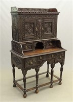 Early English Jacobean Carved Desk