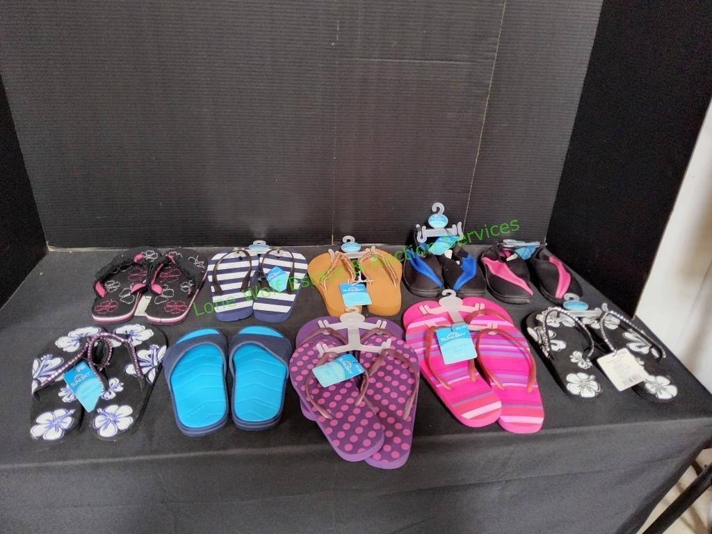 Children's Aqua Shoes & Adult Flip Flops