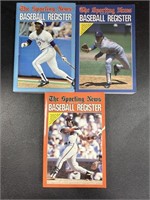 1988-90 Baseball Registers Books
