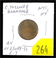 Civil War token, NYC, rarity 3
