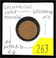 Civil War token, Williamsville NY, rarity 6
