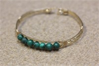 Malachite and Sterling Bracelet