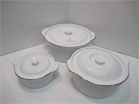 NEW Covered Casserole Dishes - qty 3