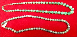 Green Beaded, Necklaces, Glass & Stone