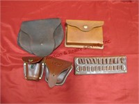 5 - leather accessory pouches (shell holder &