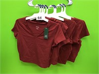 Wild Fable Maroon Crop Top size L lot of 8