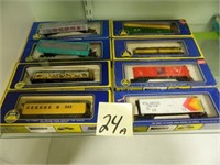 (8) AHM Railroad Cars w/ Original Boxes
