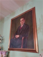 1945 Vintage Painting Portrait