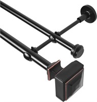 BOOM JOG Double Curtain Rod with Square