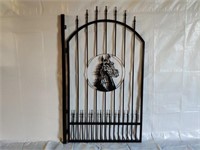 4' Wide Horsehead Iron Gate W/Post