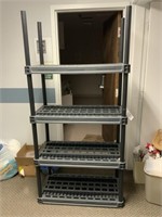 Plastic shelving unit