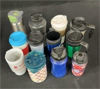 Lot of Travel Coffee Cups
