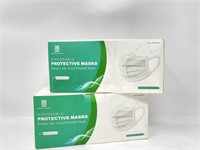 New 2 Boxes Of 50 pcs White Disposable Face Mask