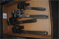 BOXLOT 4 PIPE WRENCHES