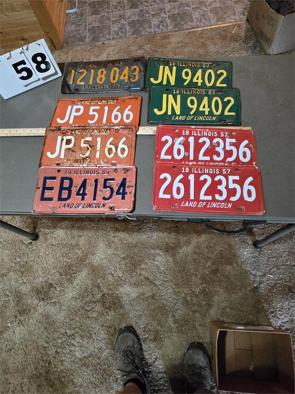 '50s and '60s Illinois license plates