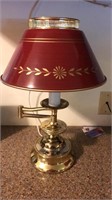 Polished Brass  Metal Lamp 18” H 12” R