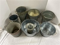 Variety Of Metal Planter Pots