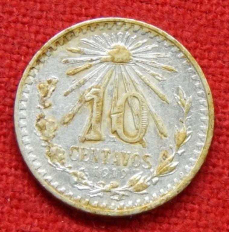 1919 Mexico 10 Centavos