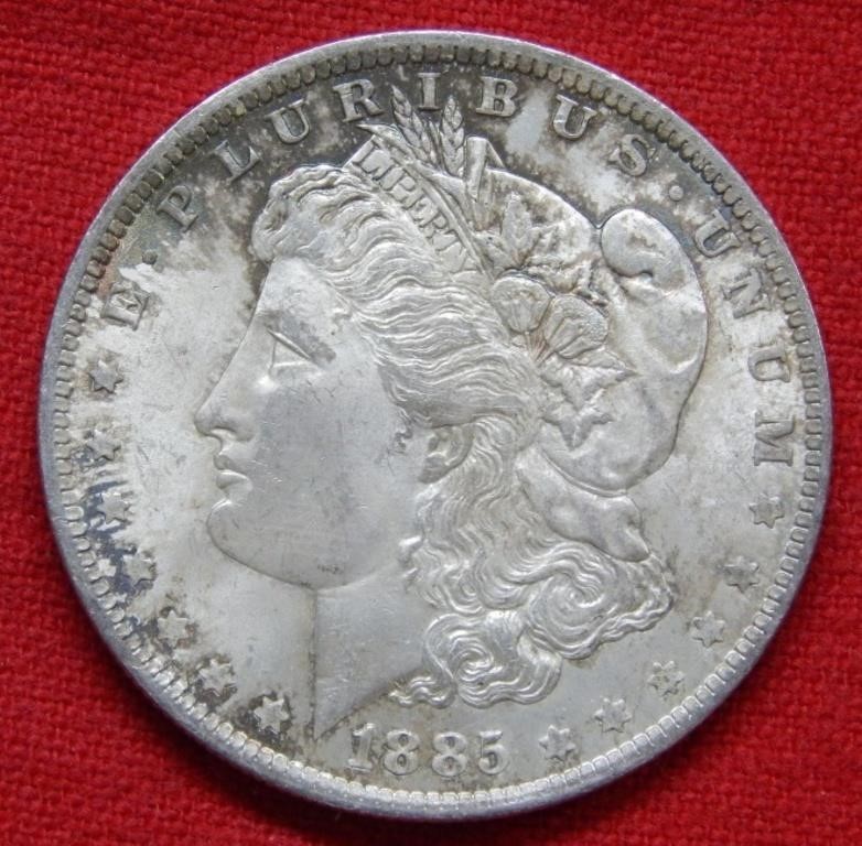 1885 O Morgan Silver Dollar