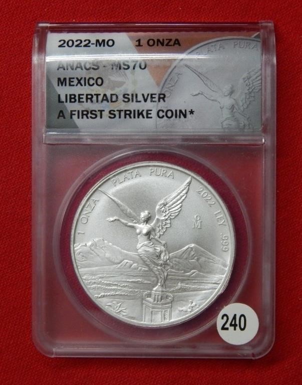 2022 Mo Mexico Silver Libertad ANACS MS70