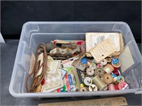 Vintage sewing box lot