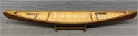 AM Authentic Model Wooden Canoe w/ Stand