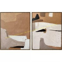 2-piece Threshold earth-abstract wall art canvas