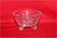 A Small Three Legged Glass Bowl