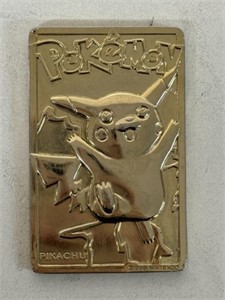 1999 POKEMON PIKACHU  GOLD BAR