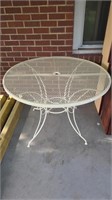 42" diameter steel patio table (no chairs)