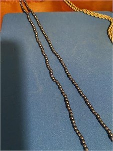 Small Navy Beaded Necklace