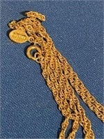 Avon Gold Tone Rope Chain