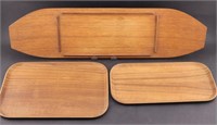 3 MCM Denmark Silva Wooden Platters
