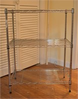 Small Metal 3-Shelf Storage Rack Shelf