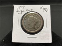 1854 Large Cent