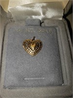 14 Kt? Gold Heart Pendant