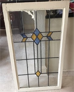 VINTAGE STAINED GLASS WINDOW